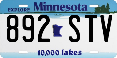 MN license plate 892STV