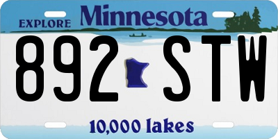 MN license plate 892STW