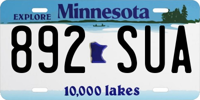 MN license plate 892SUA