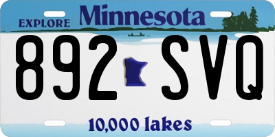 MN license plate 892SVQ
