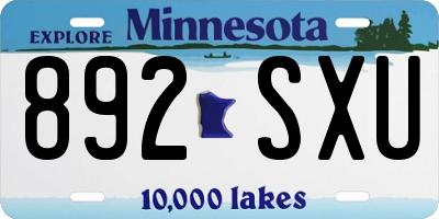 MN license plate 892SXU