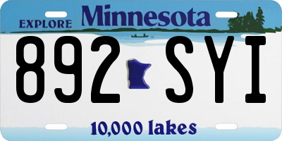 MN license plate 892SYI