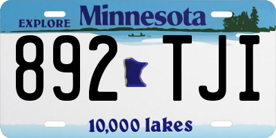 MN license plate 892TJI