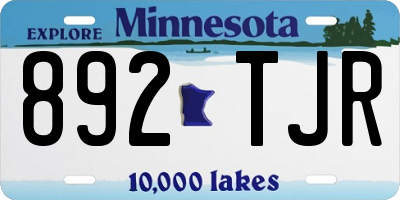 MN license plate 892TJR