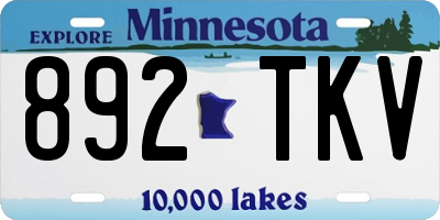 MN license plate 892TKV