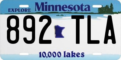 MN license plate 892TLA