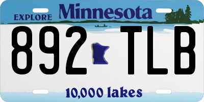 MN license plate 892TLB