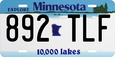 MN license plate 892TLF