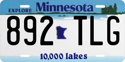 MN license plate 892TLG