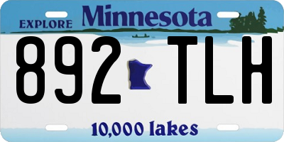 MN license plate 892TLH