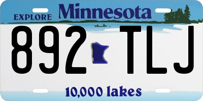 MN license plate 892TLJ