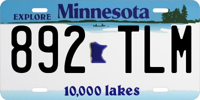 MN license plate 892TLM