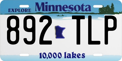 MN license plate 892TLP
