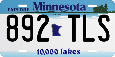 MN license plate 892TLS