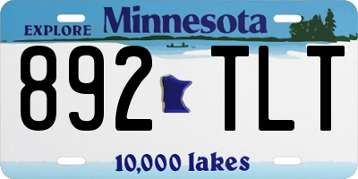 MN license plate 892TLT