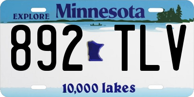 MN license plate 892TLV
