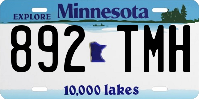 MN license plate 892TMH