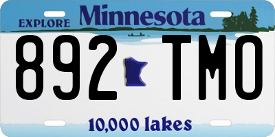 MN license plate 892TMO