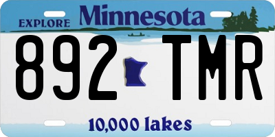 MN license plate 892TMR