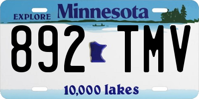 MN license plate 892TMV
