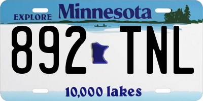 MN license plate 892TNL
