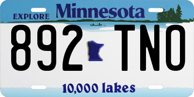 MN license plate 892TNO