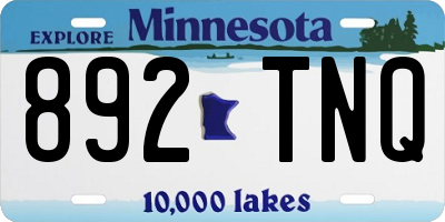 MN license plate 892TNQ