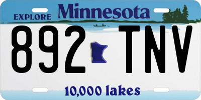 MN license plate 892TNV