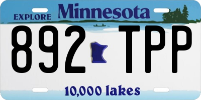 MN license plate 892TPP