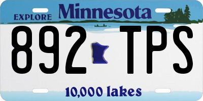 MN license plate 892TPS