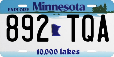 MN license plate 892TQA