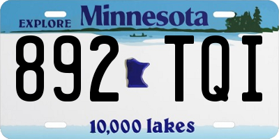 MN license plate 892TQI