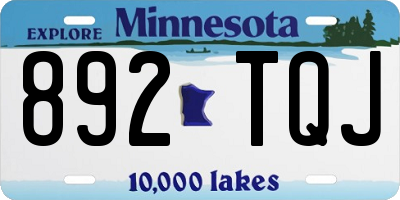 MN license plate 892TQJ