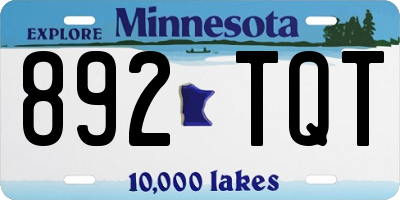 MN license plate 892TQT