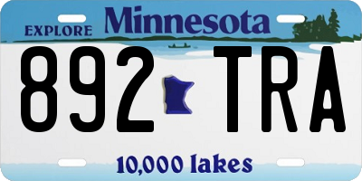 MN license plate 892TRA