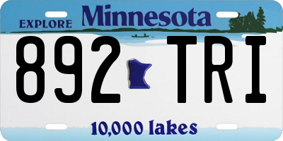 MN license plate 892TRI