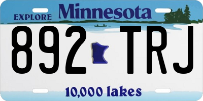 MN license plate 892TRJ