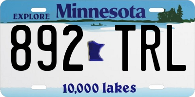 MN license plate 892TRL