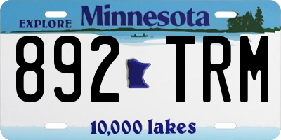 MN license plate 892TRM