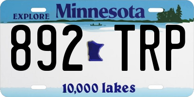 MN license plate 892TRP