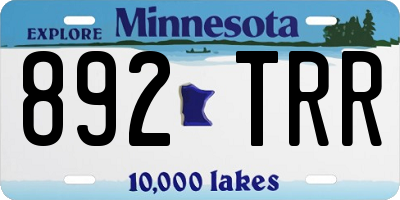 MN license plate 892TRR