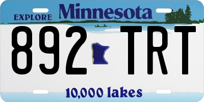 MN license plate 892TRT