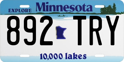 MN license plate 892TRY