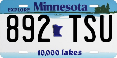 MN license plate 892TSU