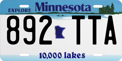 MN license plate 892TTA