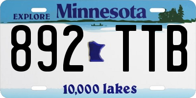 MN license plate 892TTB