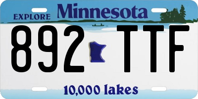 MN license plate 892TTF