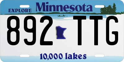MN license plate 892TTG