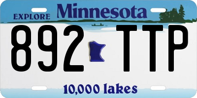 MN license plate 892TTP