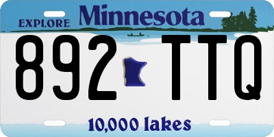 MN license plate 892TTQ